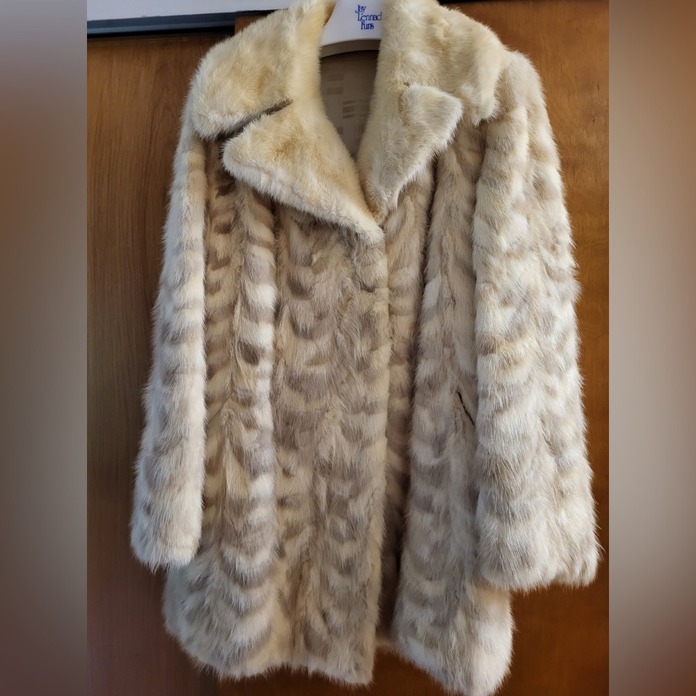 White Mink Fur coat- medium